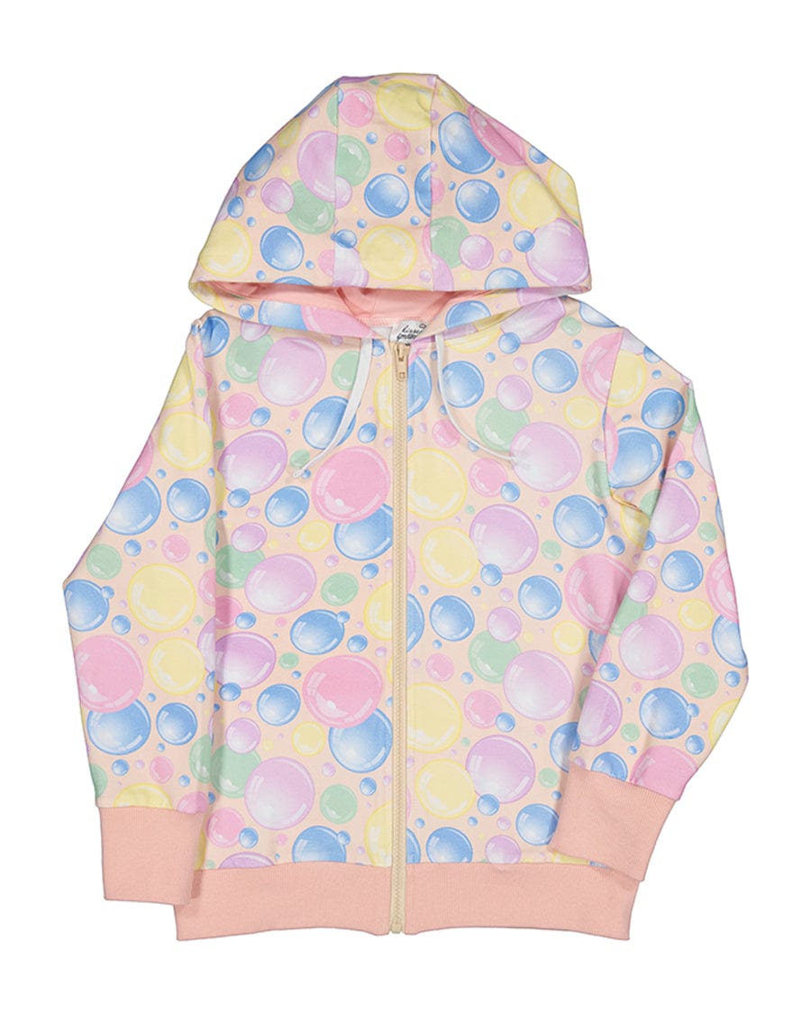 Kissed By Radicool Girls Jumper Bubbles Zip Hood