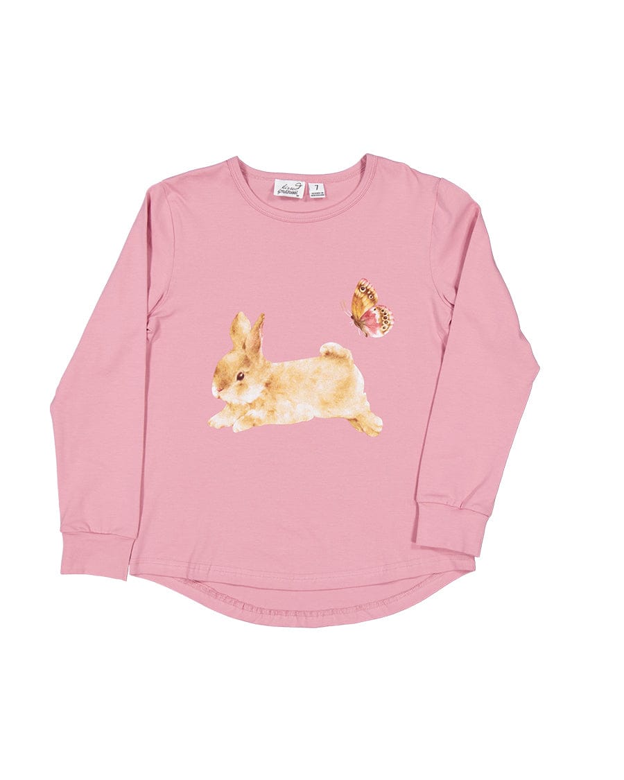 Kissed By Radicool Girls Jumper Cinnamon Bunny LS Tee