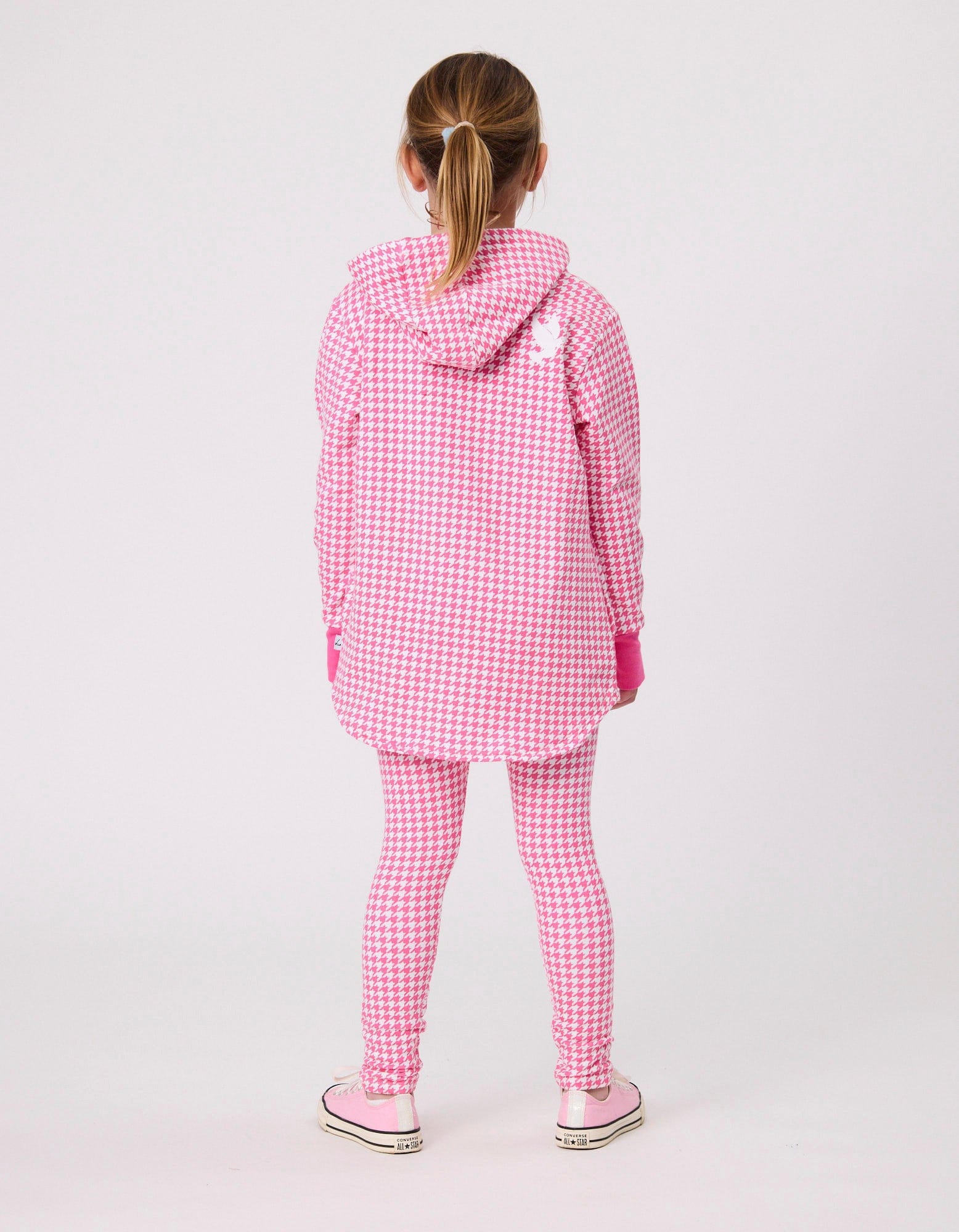 Kissed By Radicool Girls Jumper Houndstooth Hood