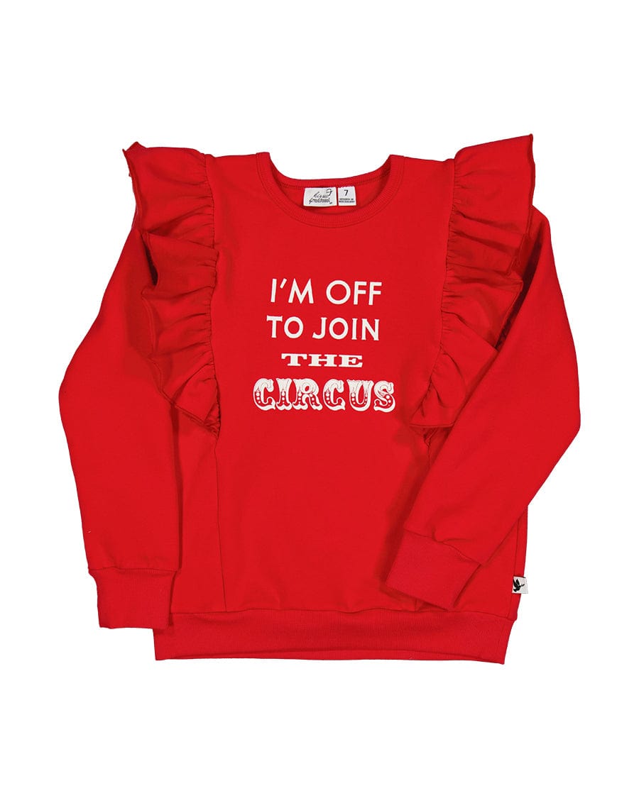 Kissed By Radicool Girls Jumper Join The Circus Frill Crew