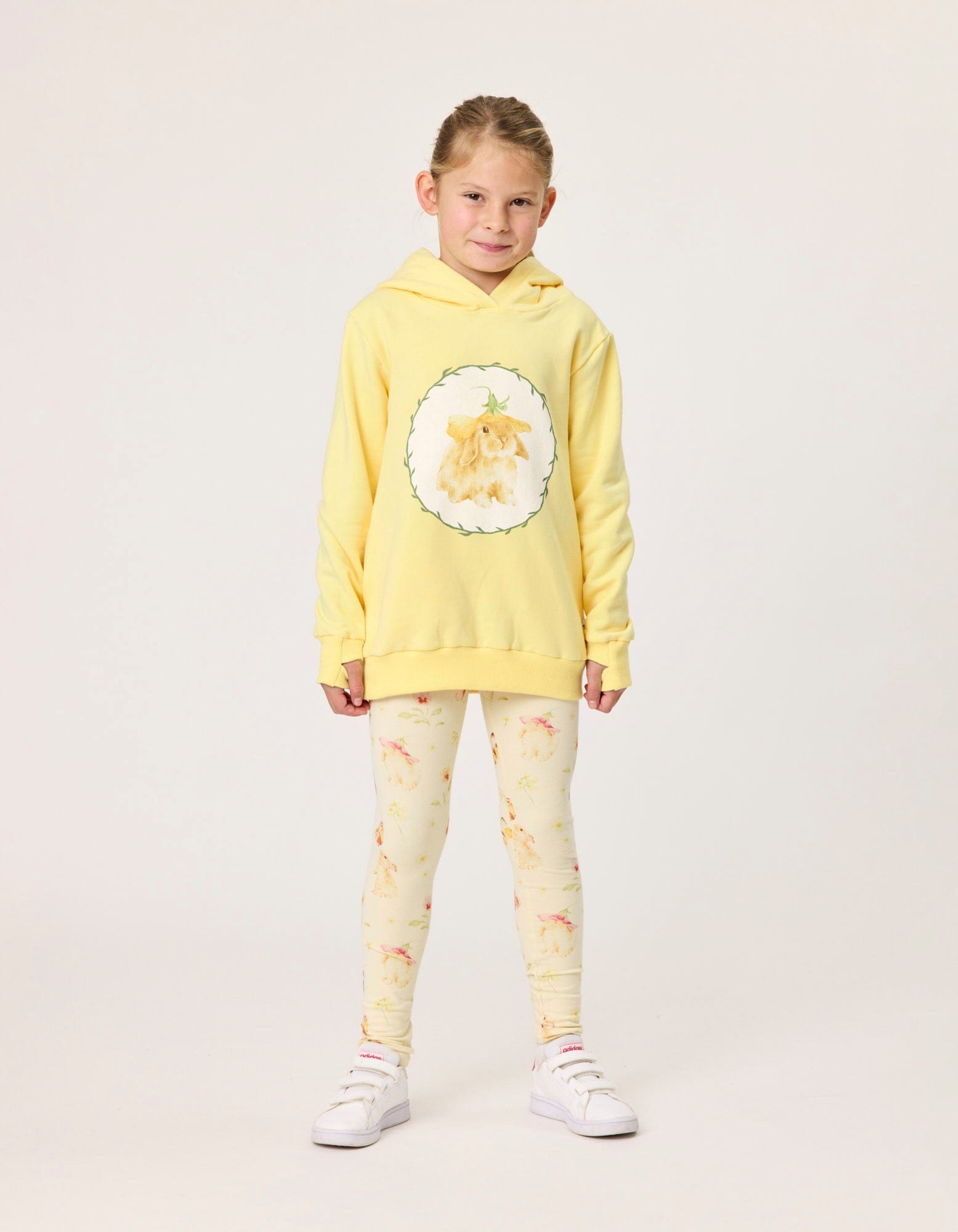 Kissed By Radicool Girls Jumper Lemondrop Bunny Pom Pom Hood