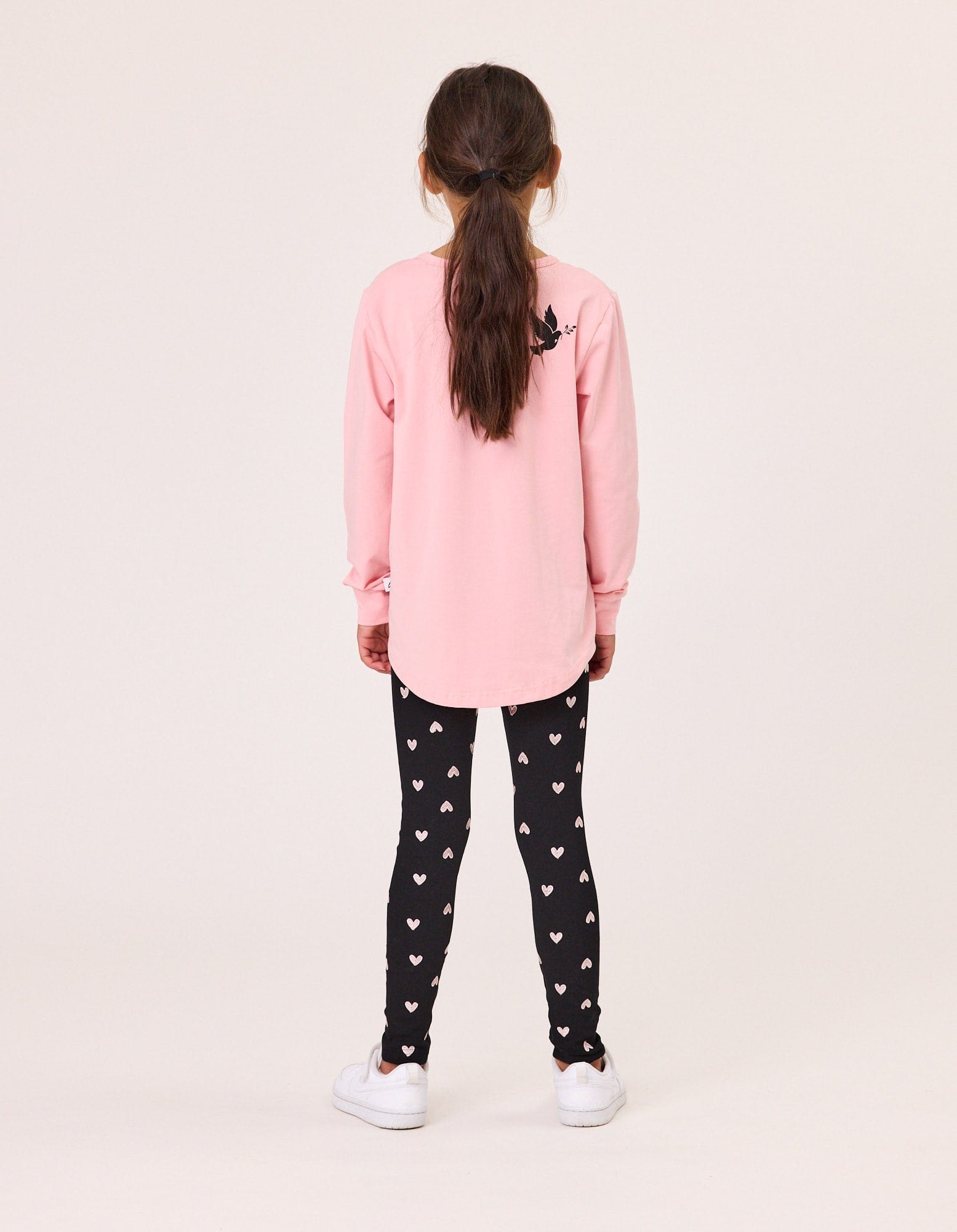 Kissed By Radicool Girls Jumper Love Cat Peekaboo LS Tee