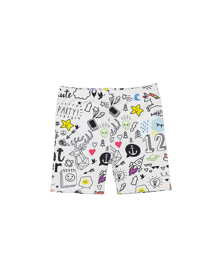 Kissed By Radicool Girls Pants Doodle Bike Short