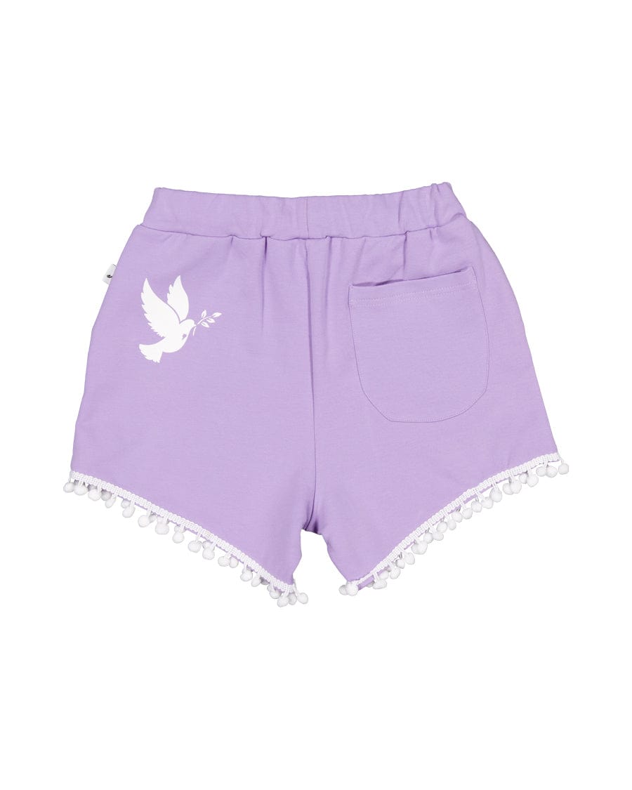 Kissed By Radicool Girls Pants Lilac Bobble Short