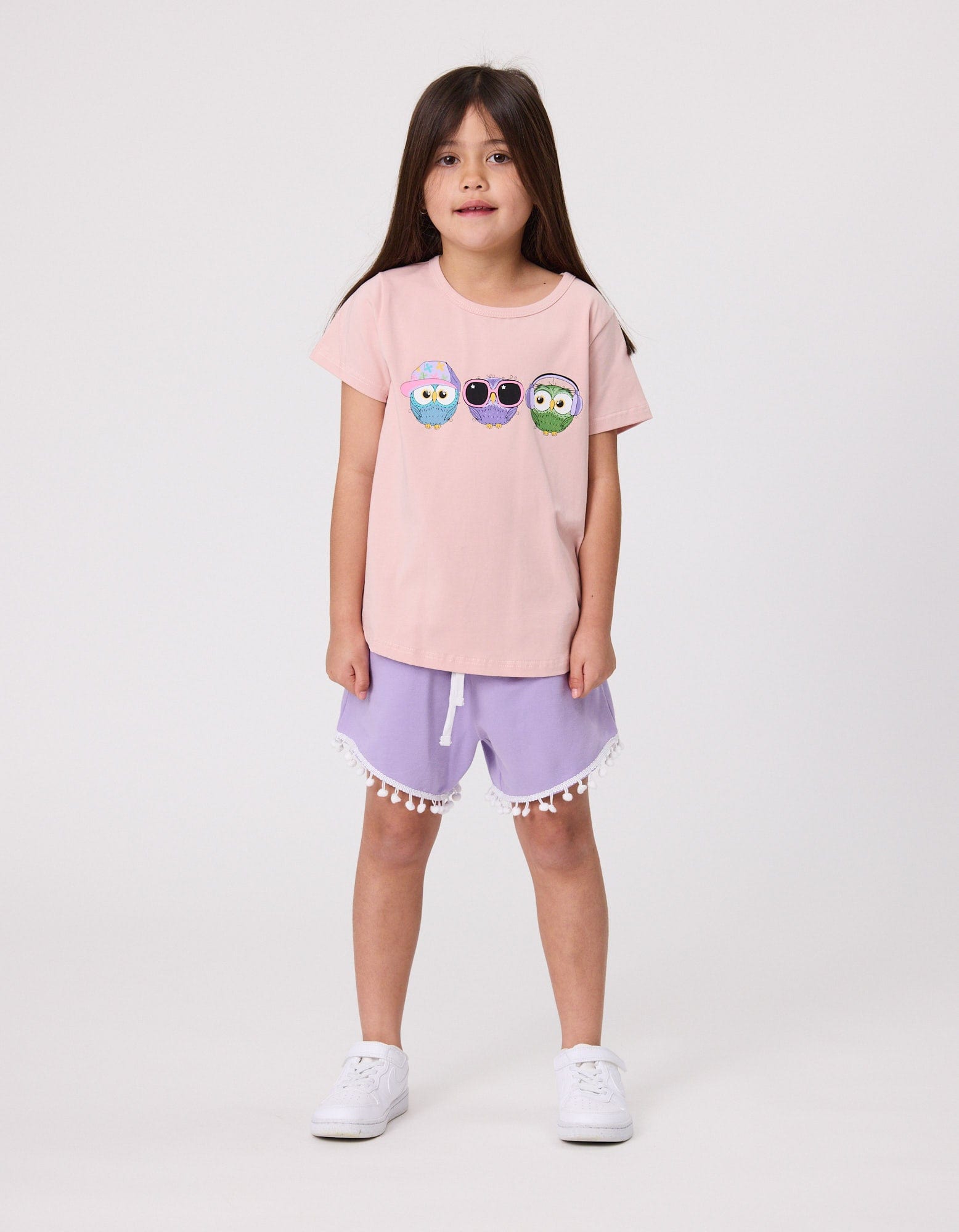 Kissed By Radicool Girls Pants Lilac Bobble Short