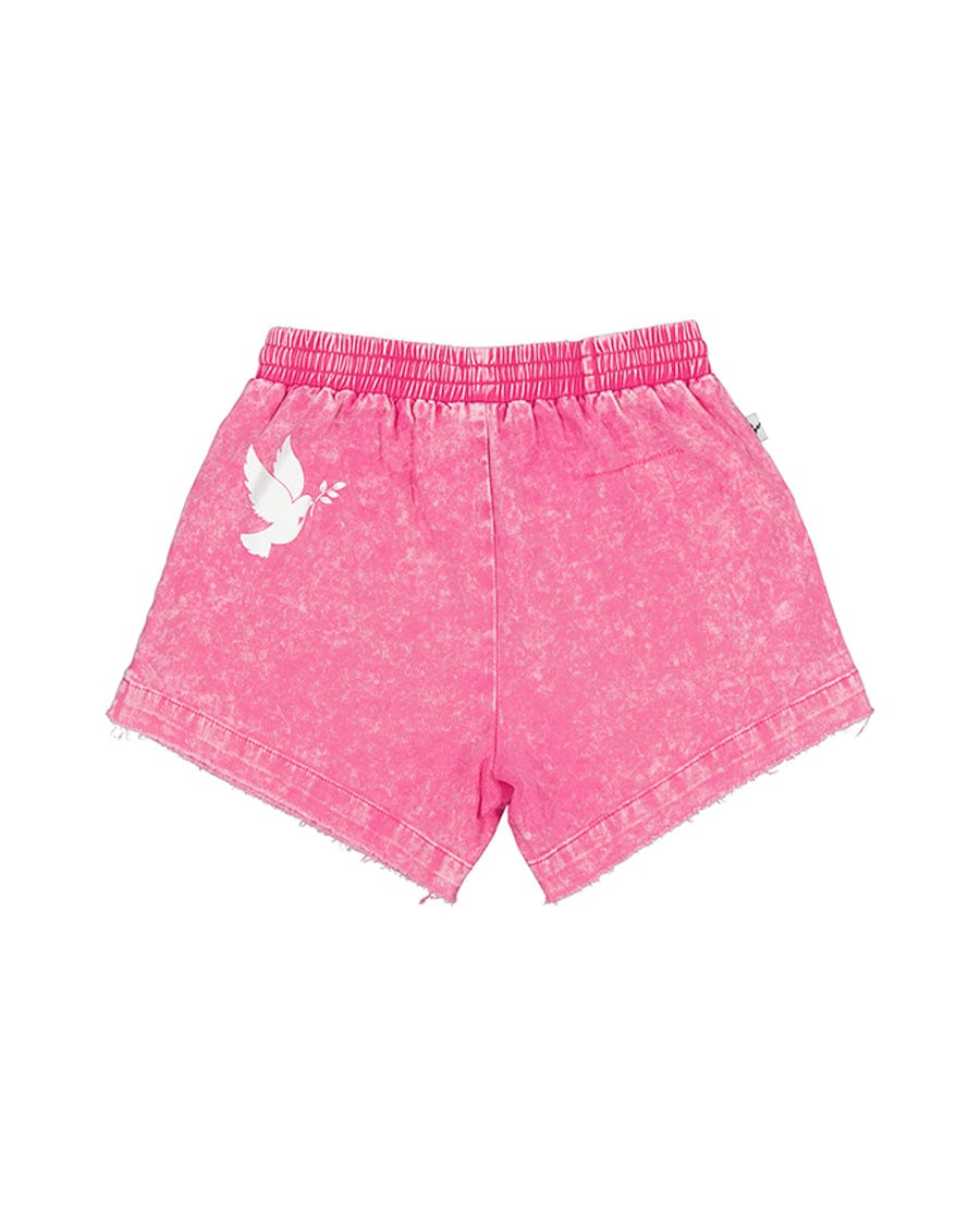 Kissed By Radicool Girls Pants Raspberry Sorbet Denim Short