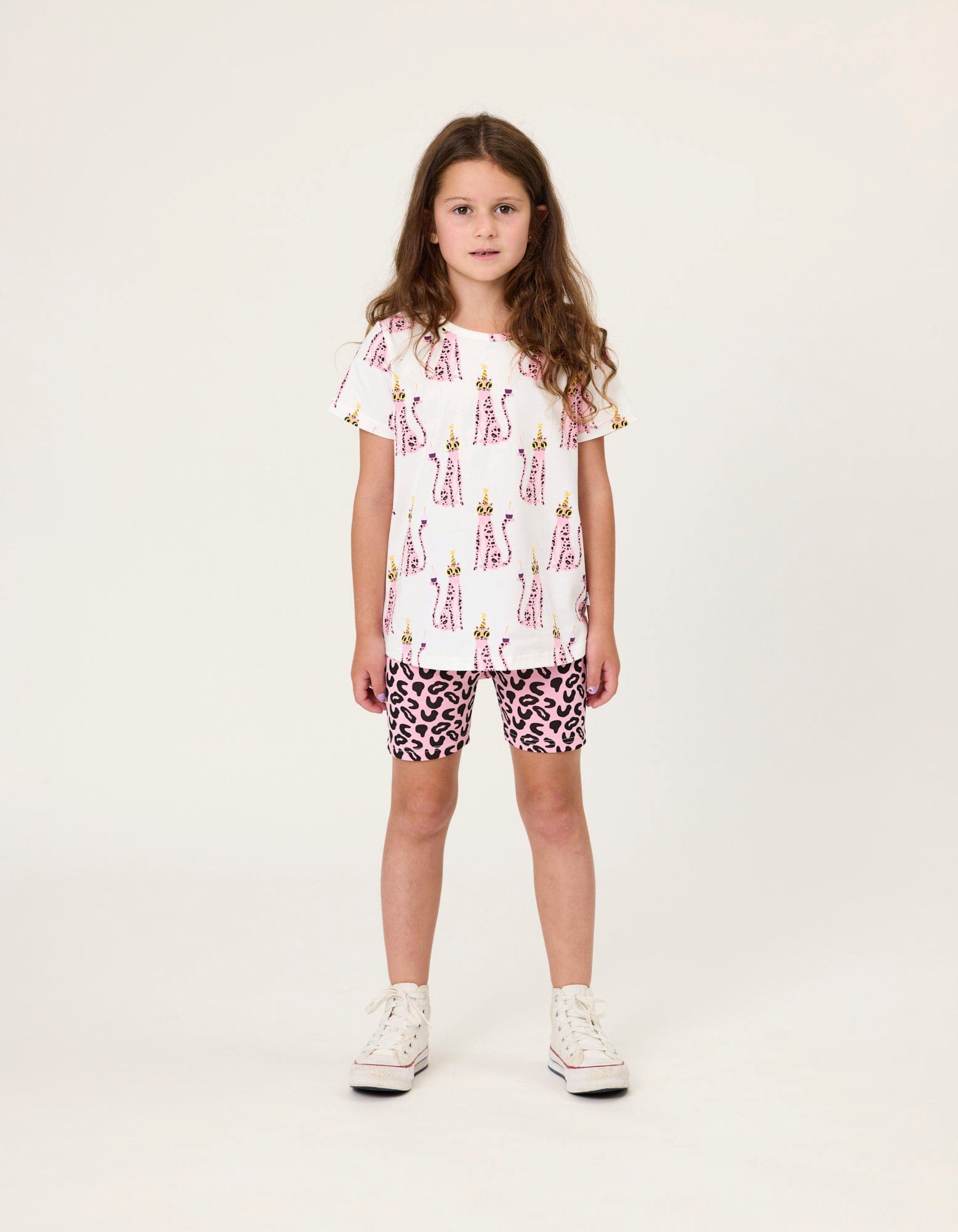 Kissed By Radicool Girls Tee 3Y Leopards Tee