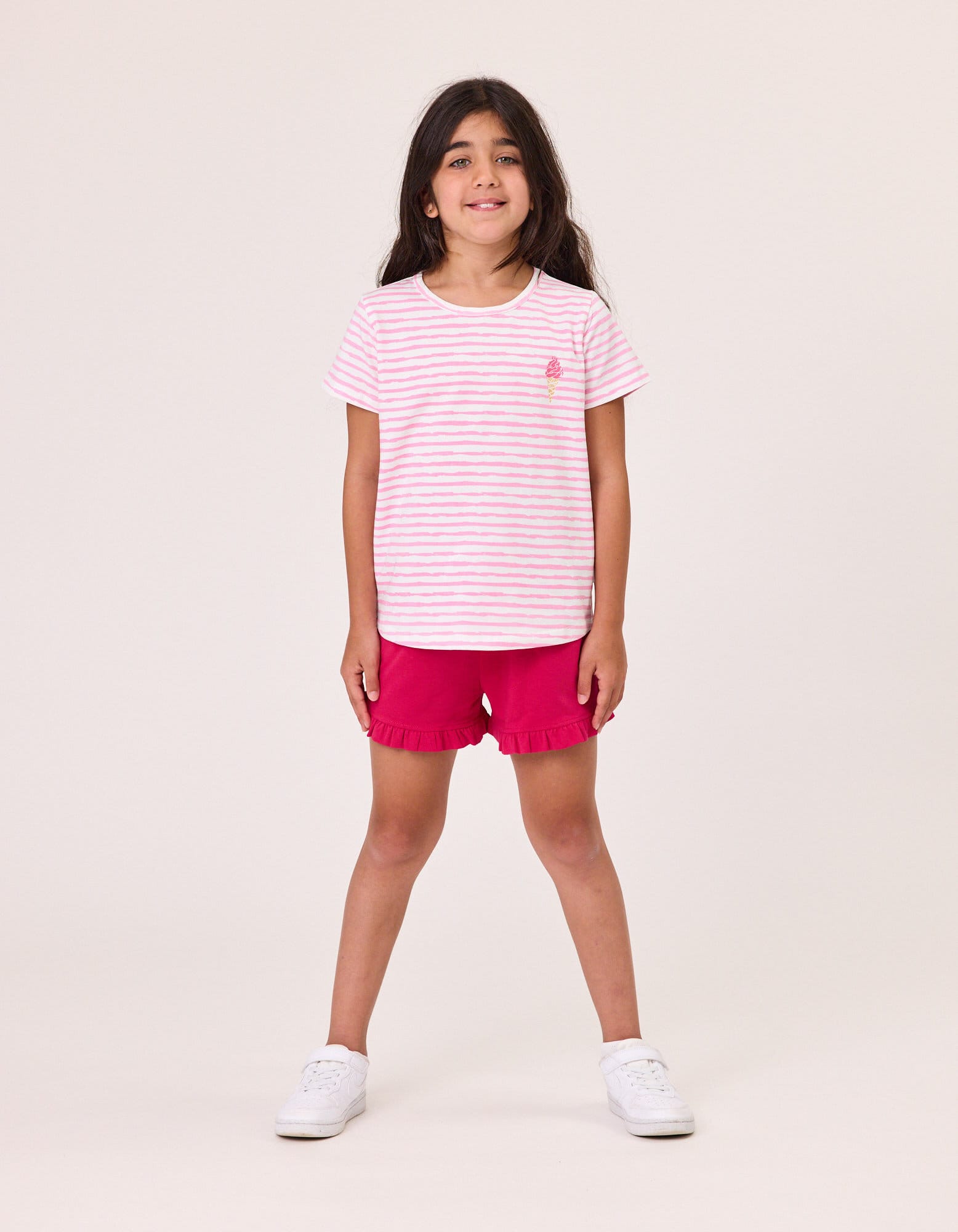 Kissed By Radicool Girls Tee 3Y Whippy Stripe Tee