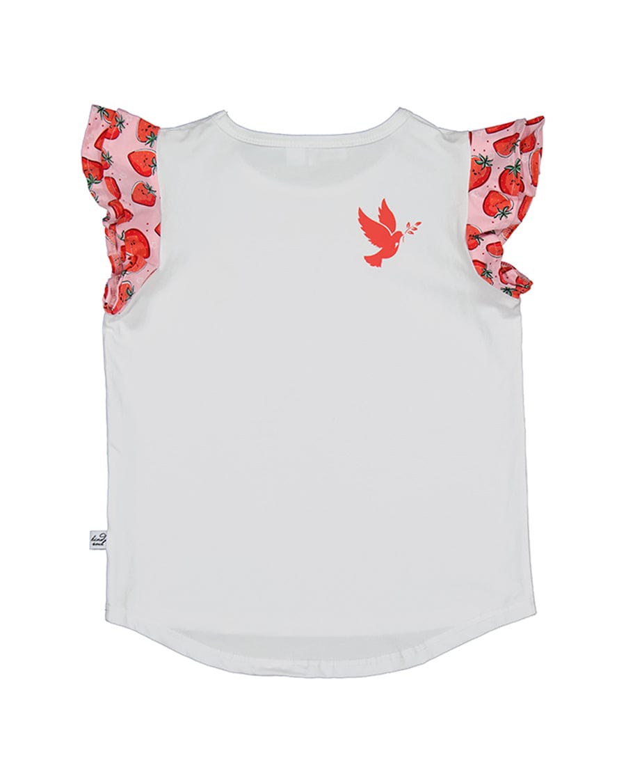 Kissed By Radicool Girls Tee Berries Frill Tee