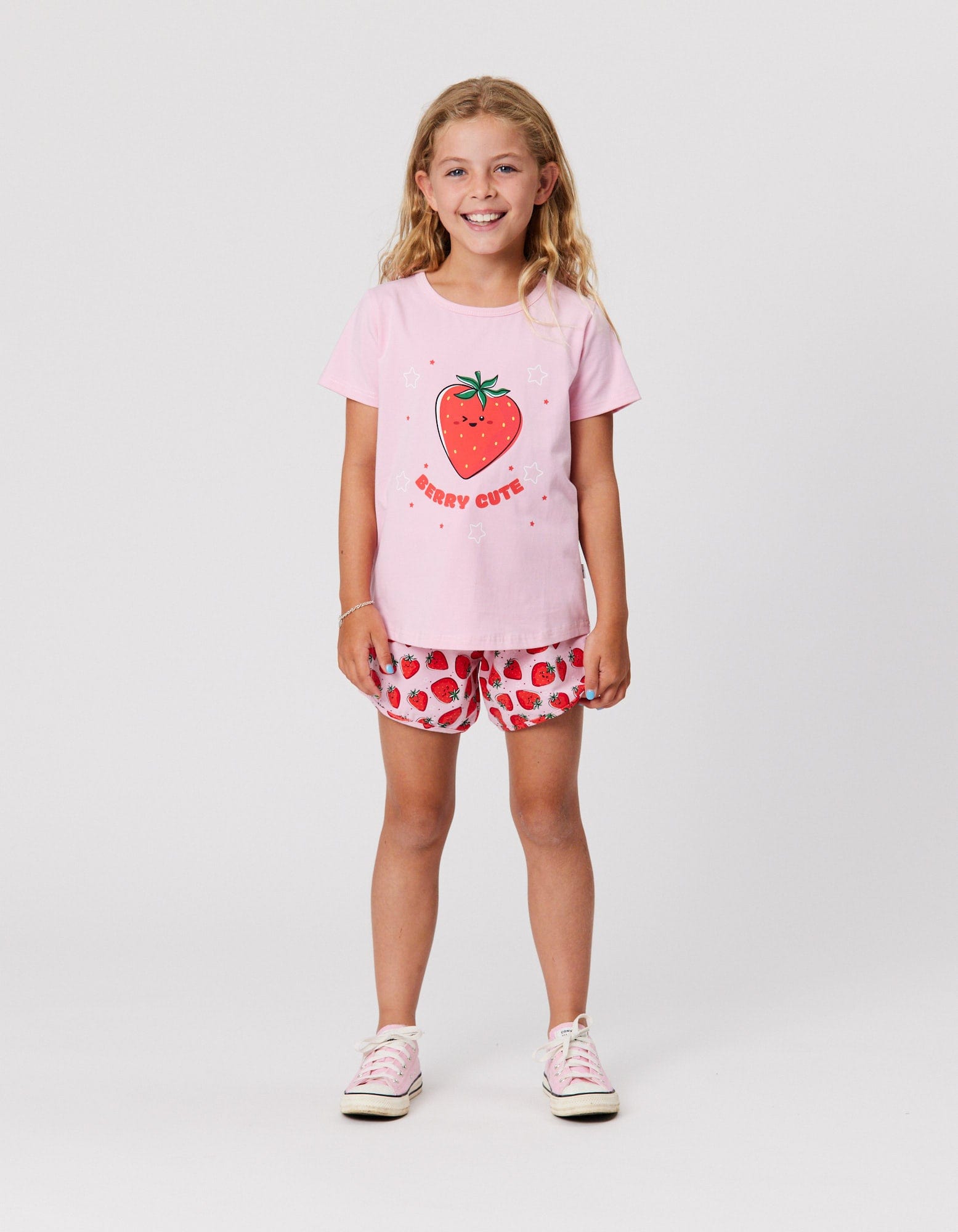 Kissed By Radicool Girls Tee Berry Cute Tee