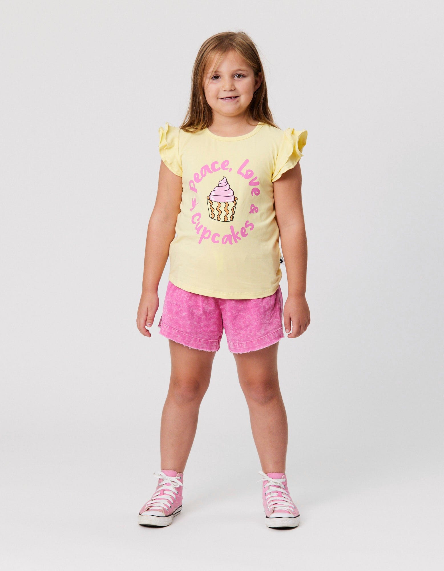 Kissed By Radicool Girls Tee Lemon Cupcake Frill Tee