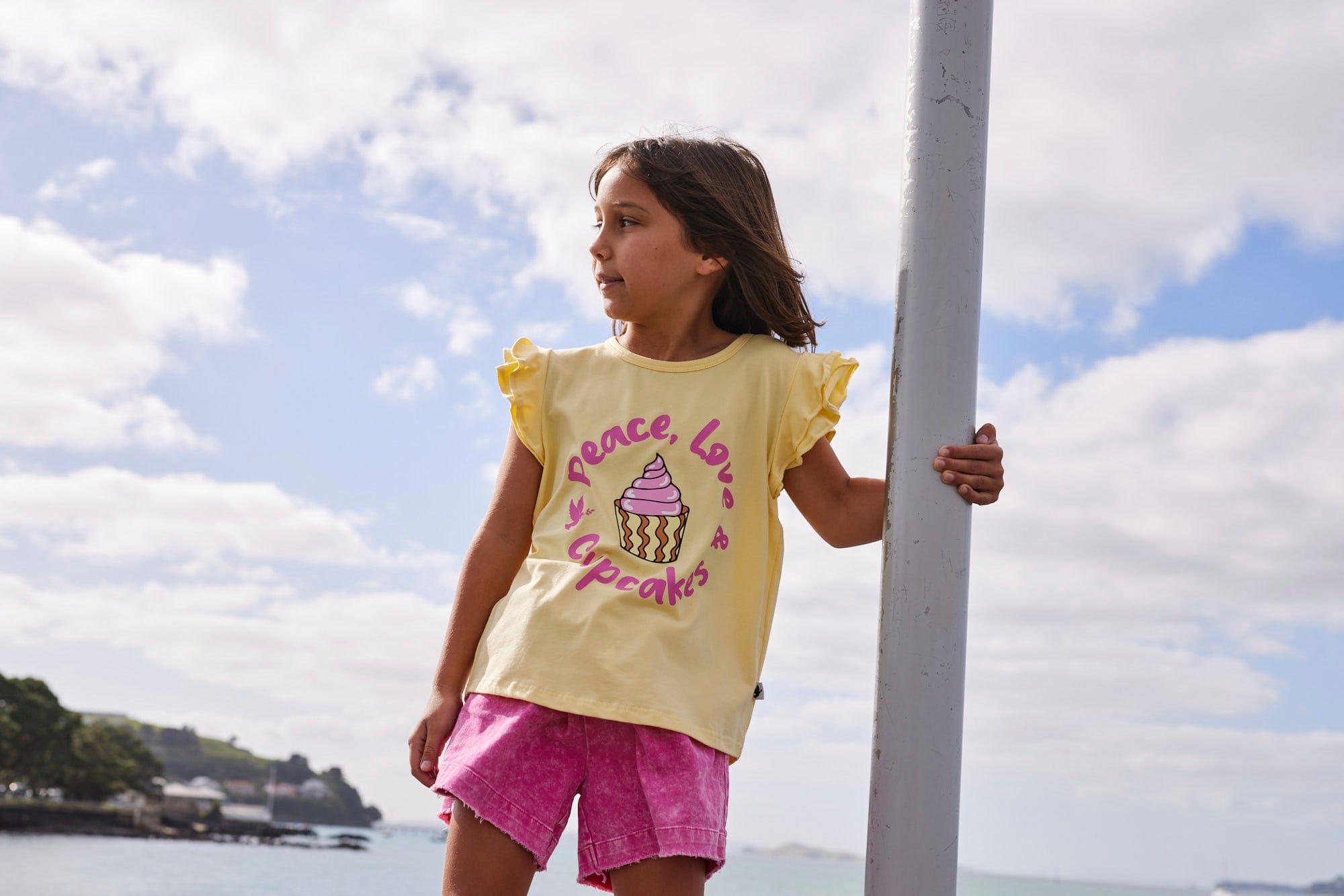 Kissed By Radicool Girls Tee Lemon Cupcake Frill Tee