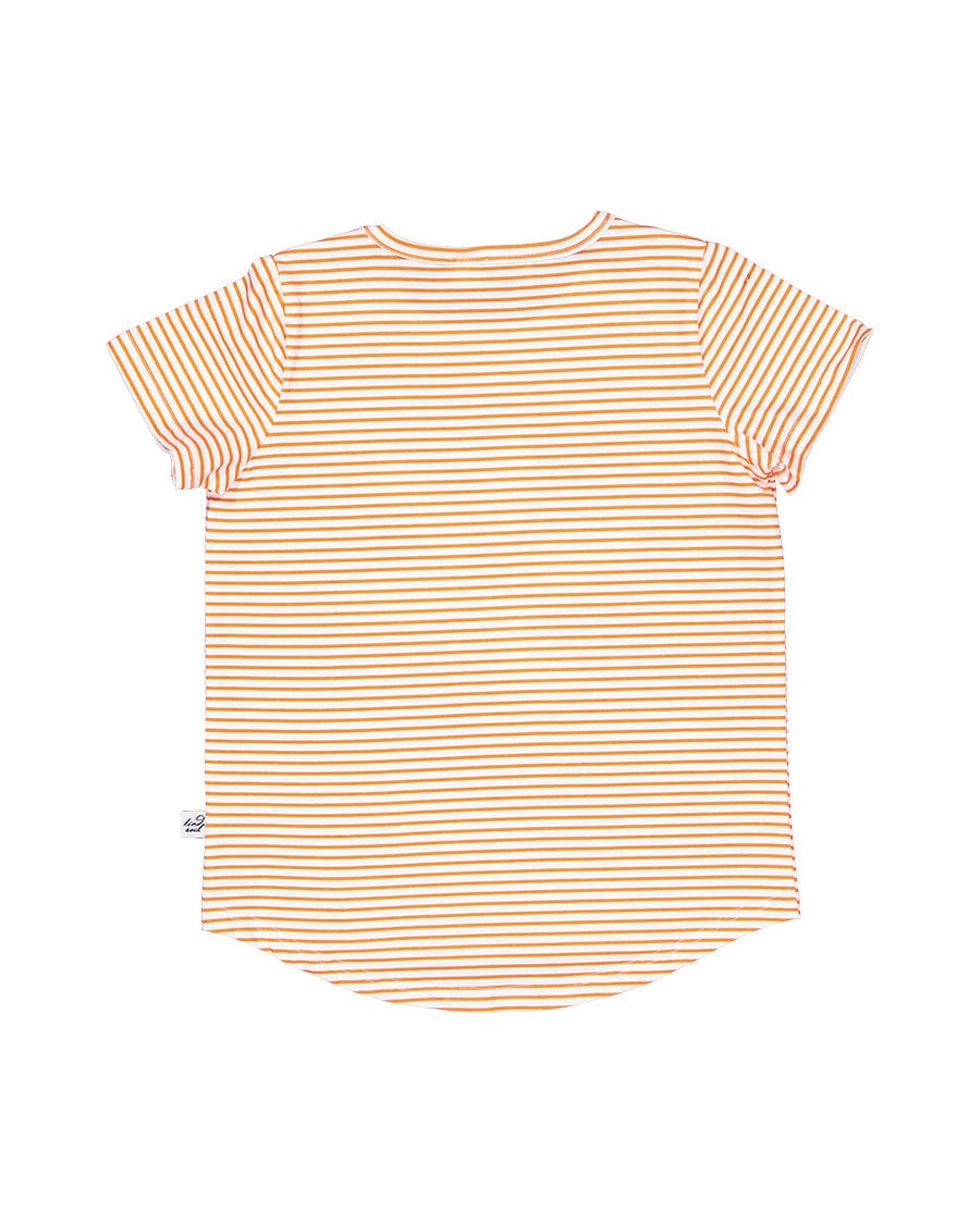 Kissed By Radicool Girls Tee Orange Blossom Stripe Tee