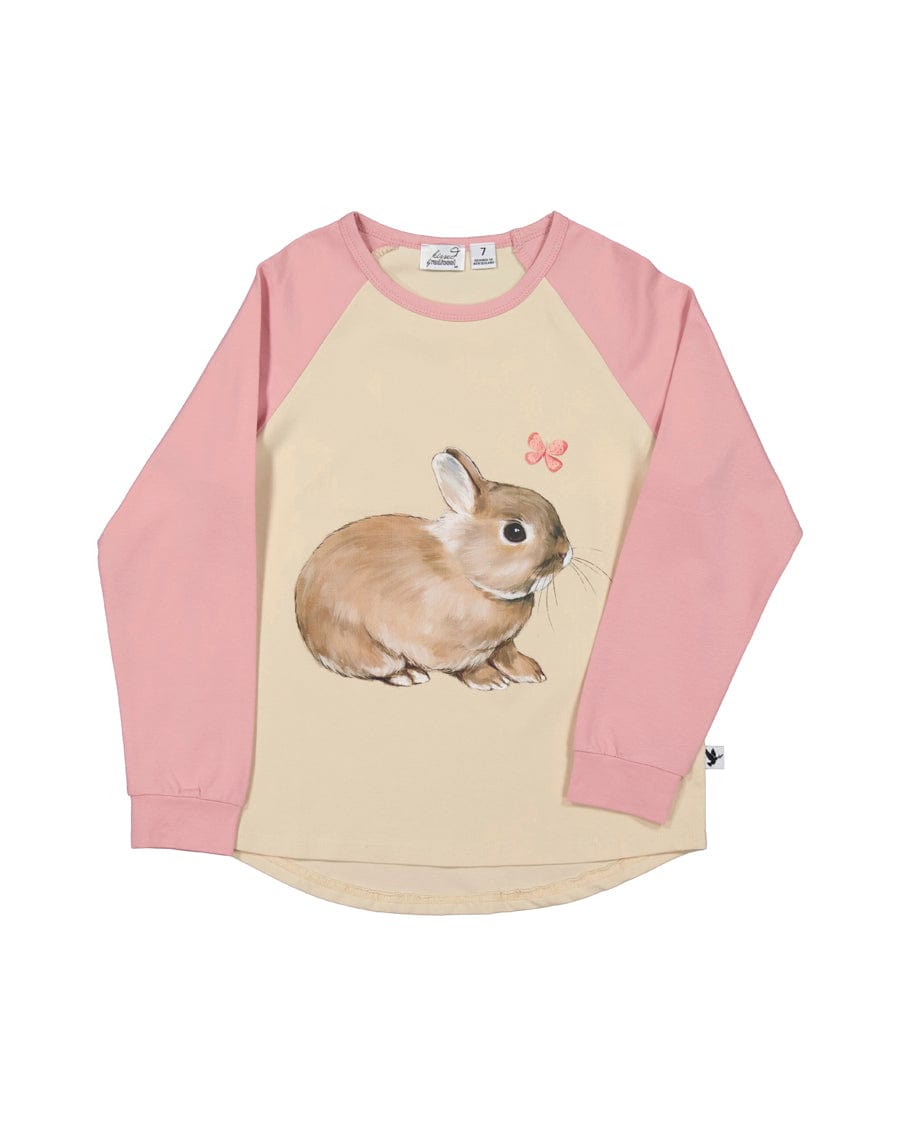 Kissed By Radicool Girls Top Bunny Butterfly L/S Tee