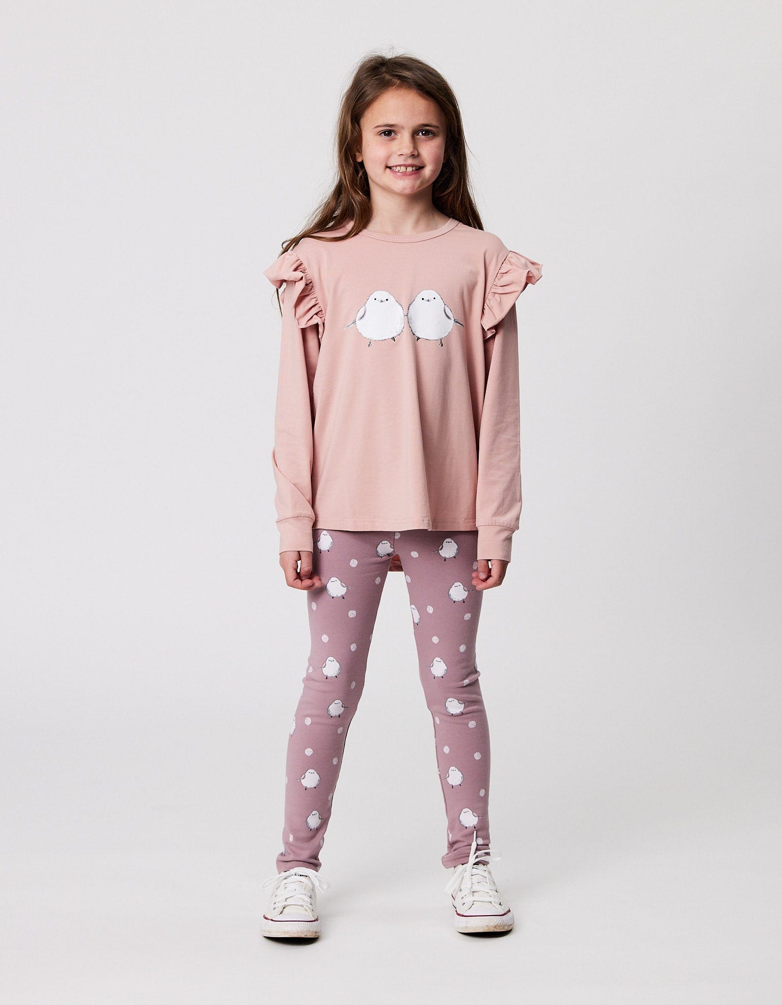 Kissed By Radicool Girls Top Snow Fairy Frill L/S Tee