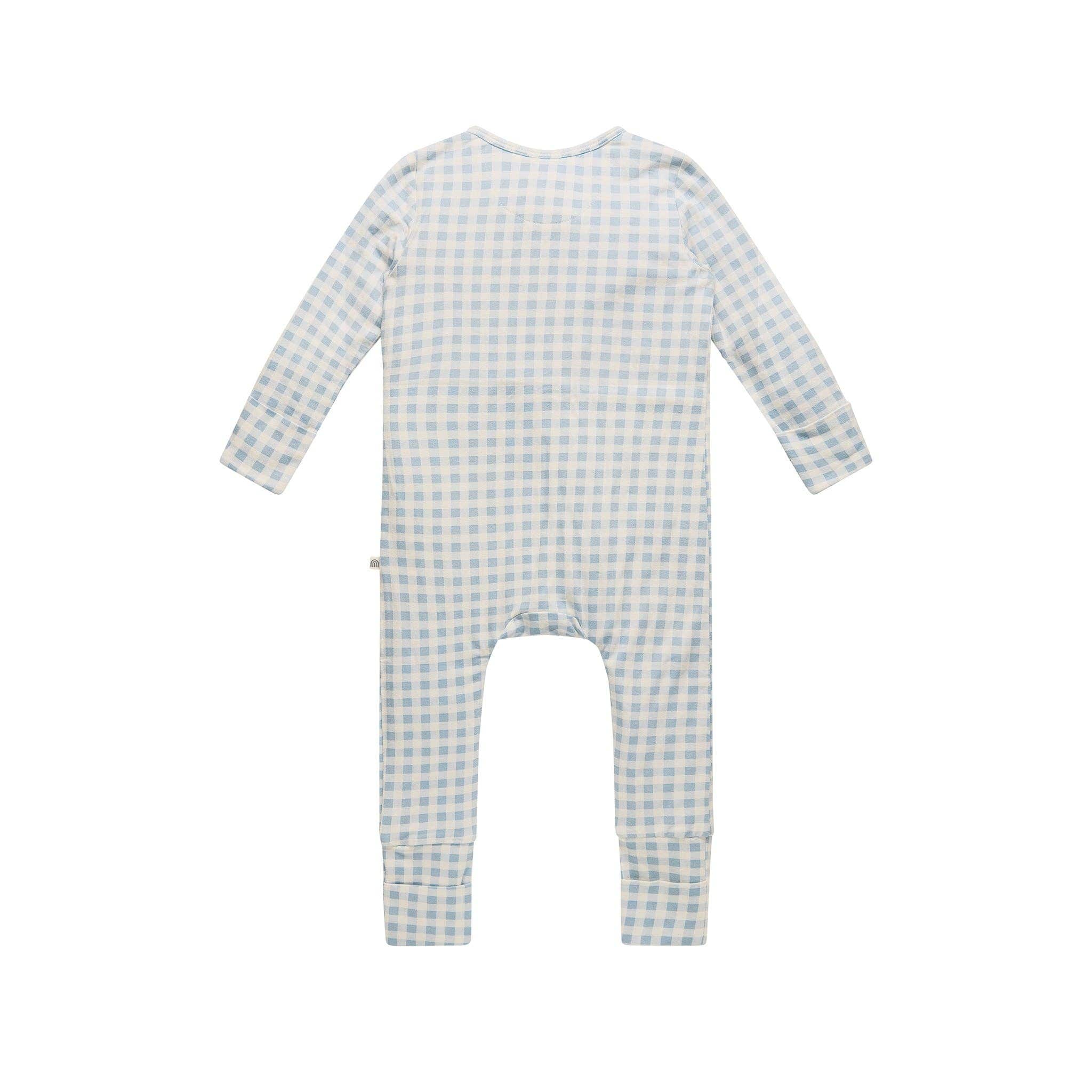 Kynd Baby Boys All In Ones Day Or Night Onesie - Blue Gingham