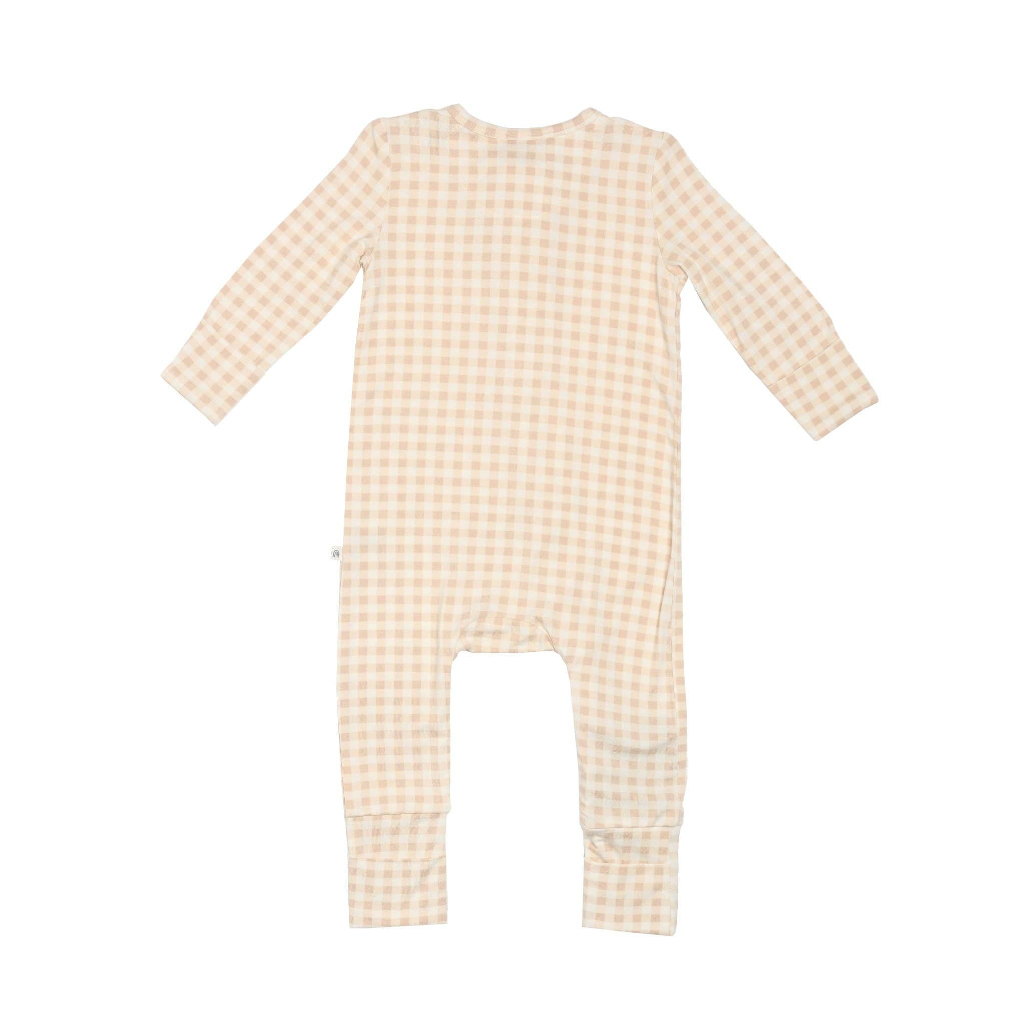 Kynd Baby Boys All In Ones Day or Night Onesie - Neutral Gingham