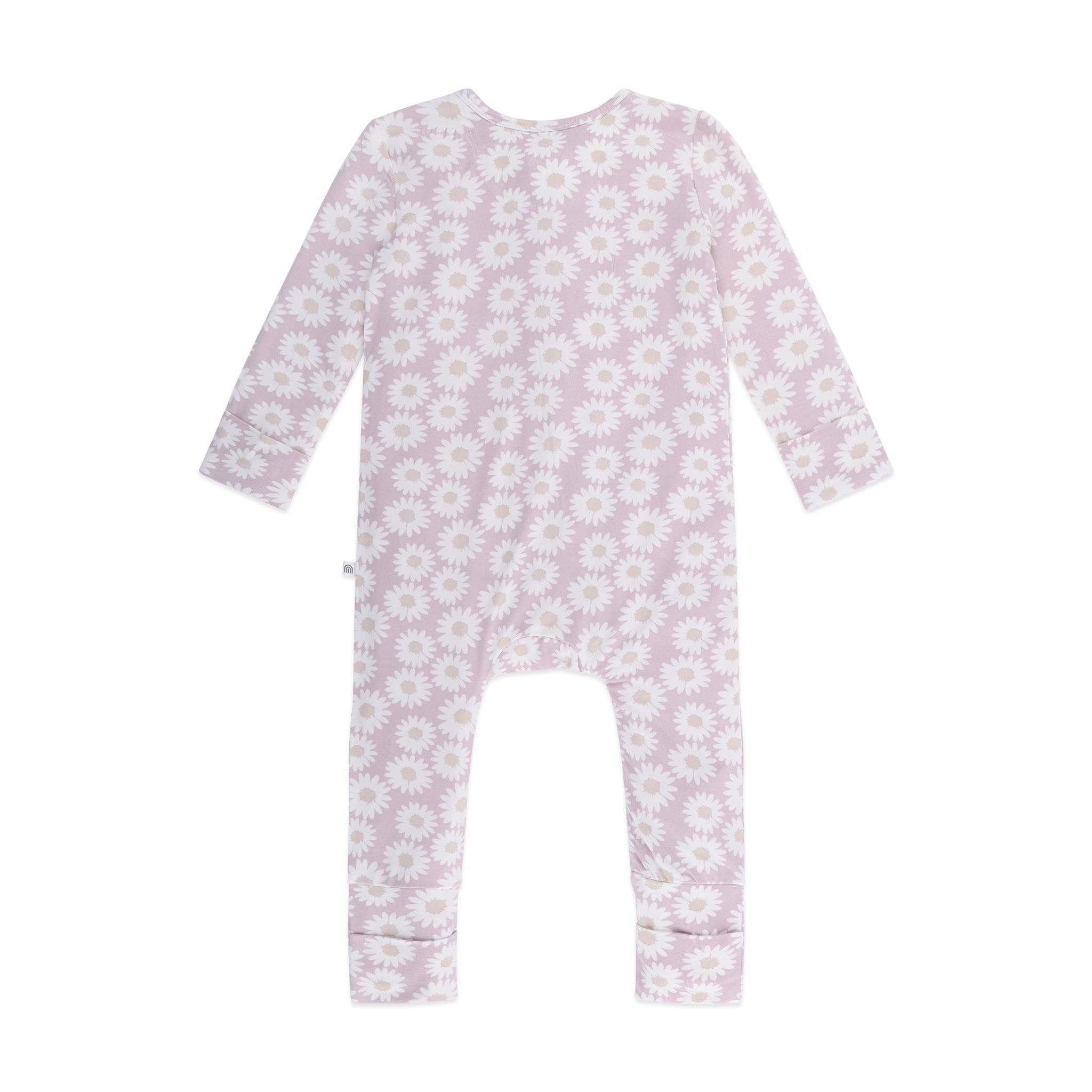 Kynd Baby Girls All In One Day or Night Onesie - Lilac Daisy