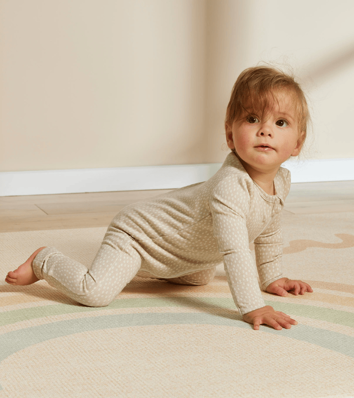 Warm Zippee Baby Romper: Oat Little Pod - Parnell Baby Boutique