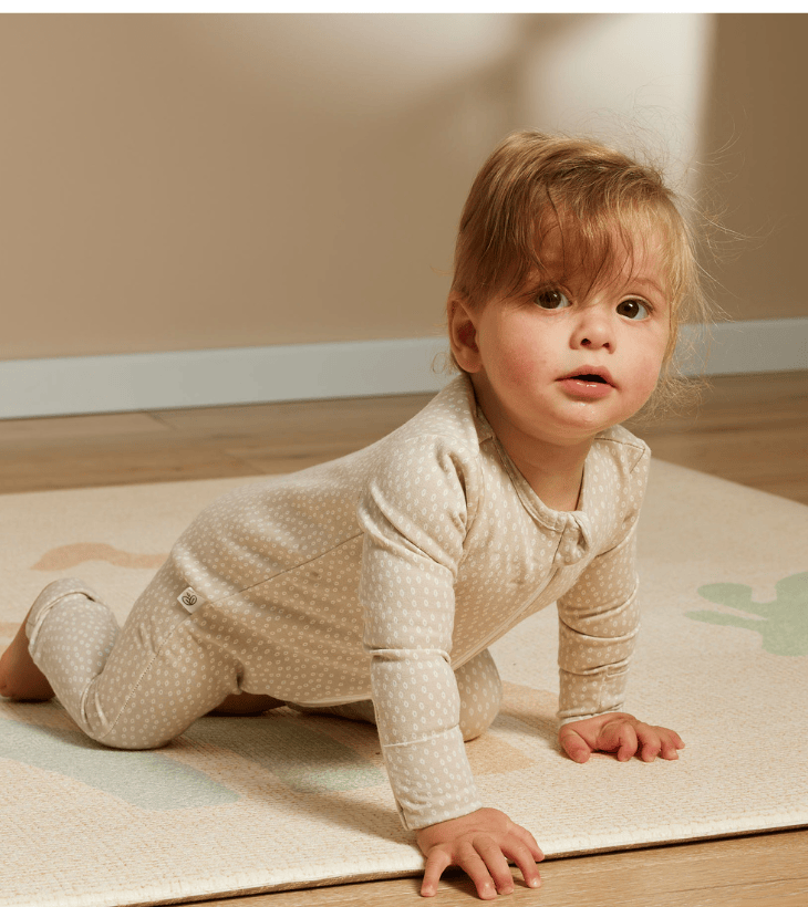 Warm Zippee Baby Romper: Oat Little Pod - Parnell Baby Boutique