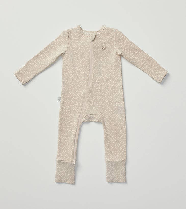 Warm Zippee Baby Romper: Oat Little Pod - Parnell Baby Boutique