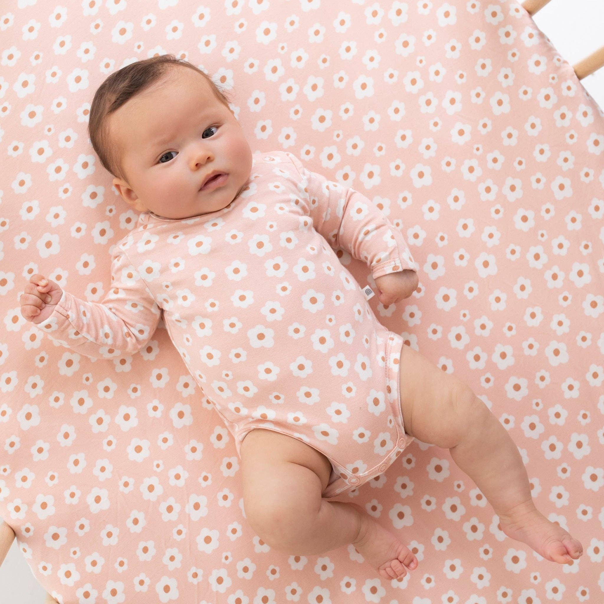 Kynd Baby Girls Onesie NB Comfy Bodysuit Long Sleeve - Blossom
