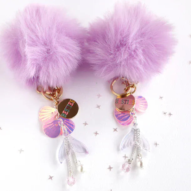 Lauren Hinkley Girls Accessory Ethereal Mermaid BFF Pom Pom Keyring Set (2pcs)