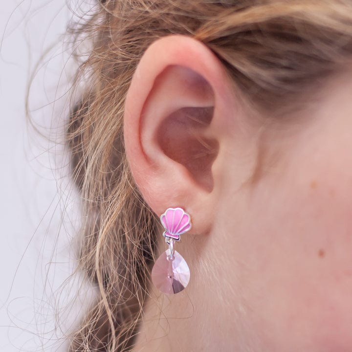 Lauren Hinkley Girls Accessory Ocean Treasure Earrings: Pink - Sterling Silver