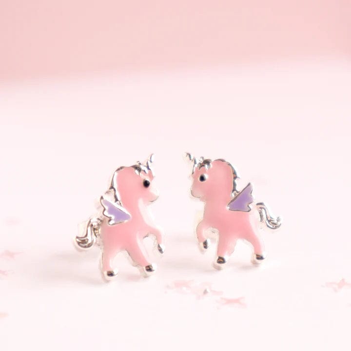 Lauren Hinkley Girls Accessory Pink Unicorn Earrings