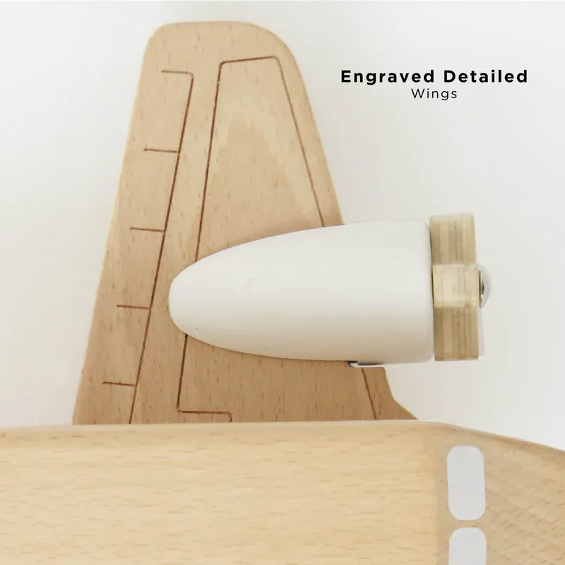 Le Toy Van wooden toy plane with classic airplane design for imaginative play