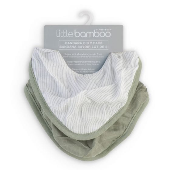 Little Bamboo Baby Accessory Bayleaf Little Bamboo Muslin Bib 2Pk