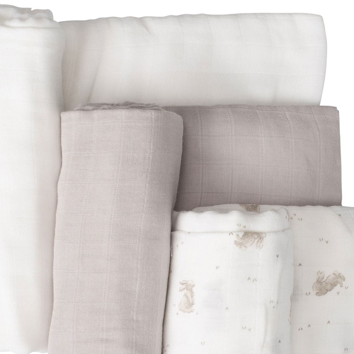 Little Bamboo Baby Accessory Little Bamboo Muslin Wrap 3Pk - Stone Grey