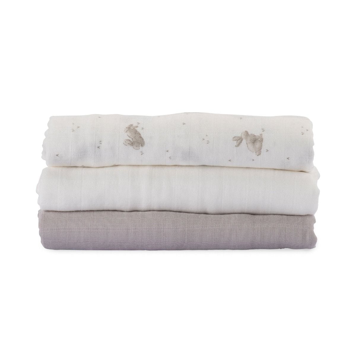 Little Bamboo Baby Accessory Little Bamboo Muslin Wrap 3Pk - Stone Grey