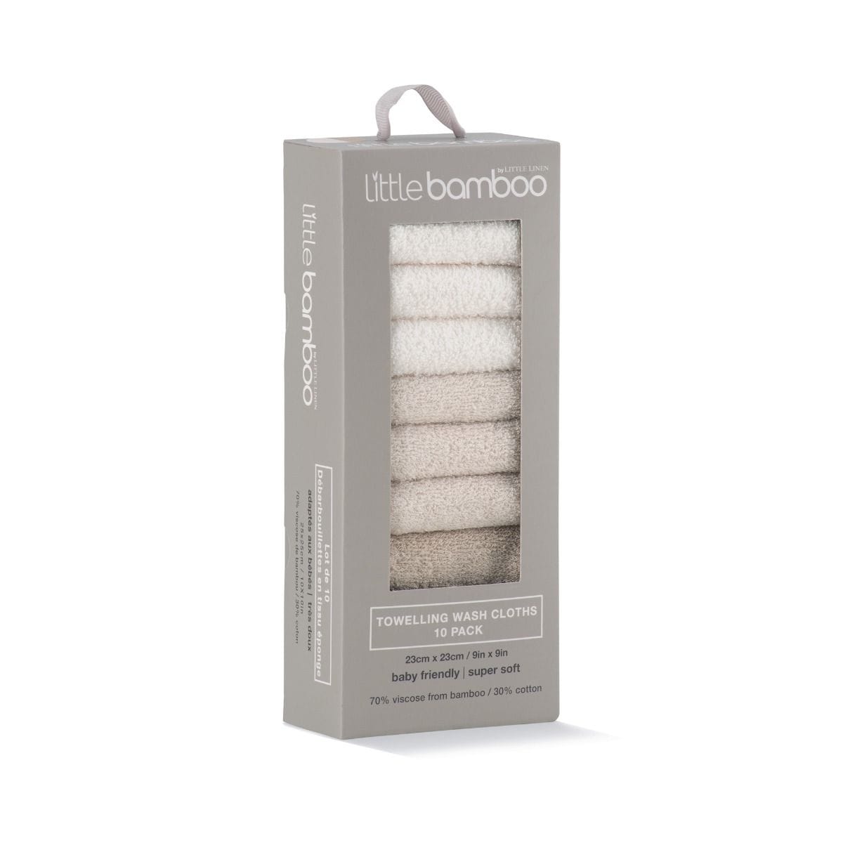 Little Bamboo Bath Towelling Washer 10 Pack