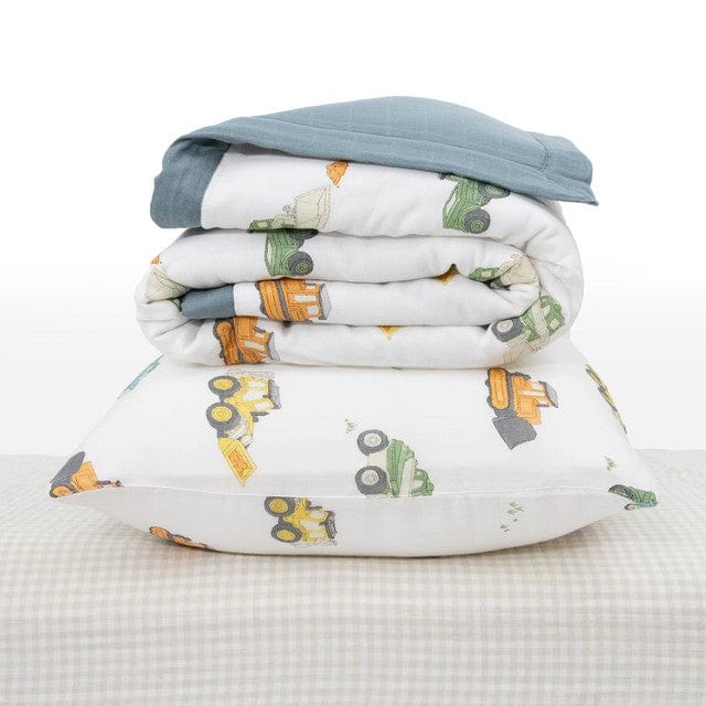 Little Unicorn Linen Work Trucks Little Unicorn Toddler Bedding Set