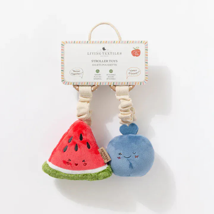 Living Textiles Toys Watermelon & Blueberries Mini Market Brunch Stroller Toys 2 Pack