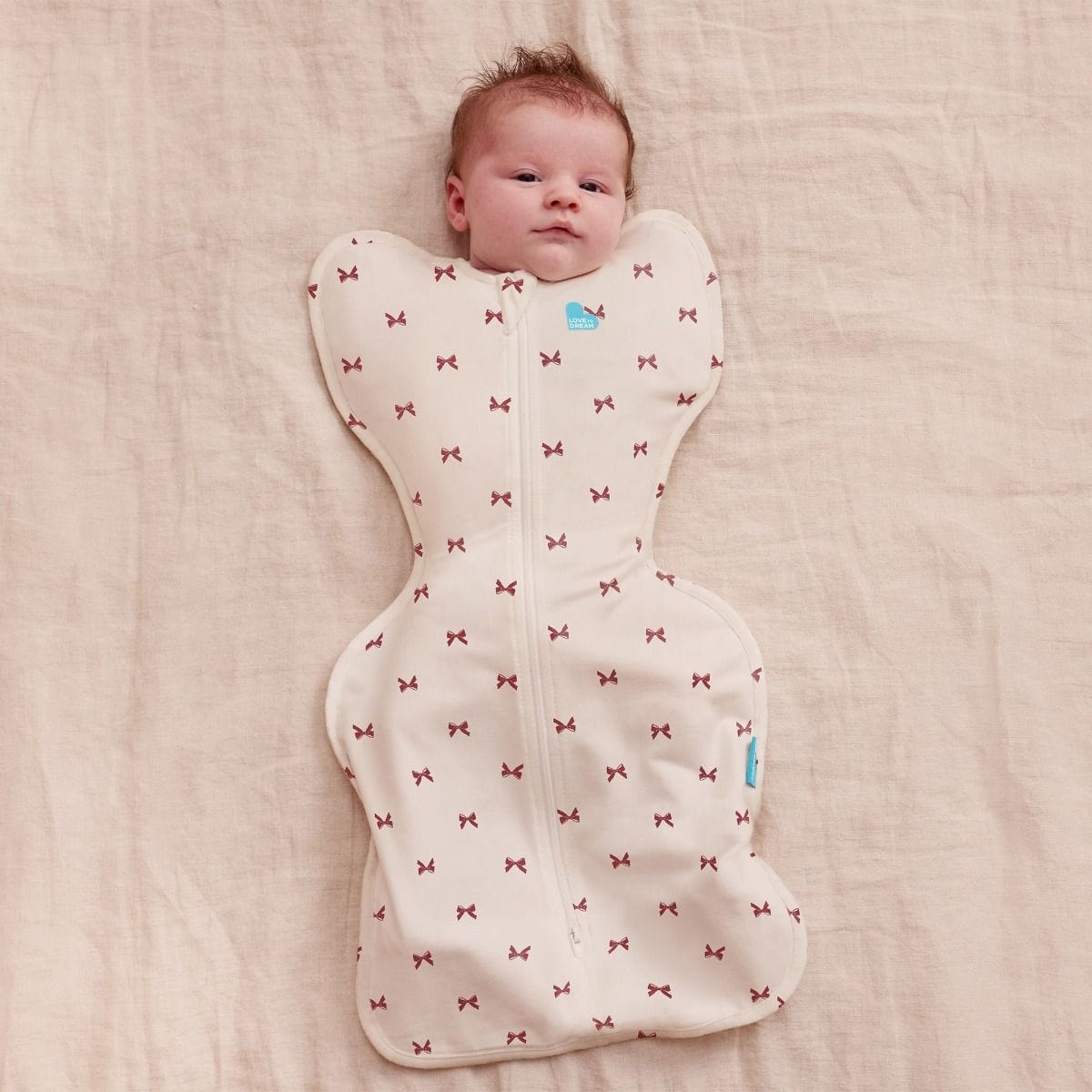 Love To Dream Unisex Sleepware NB Swaddle Up Original 1.0 Tog - Bows