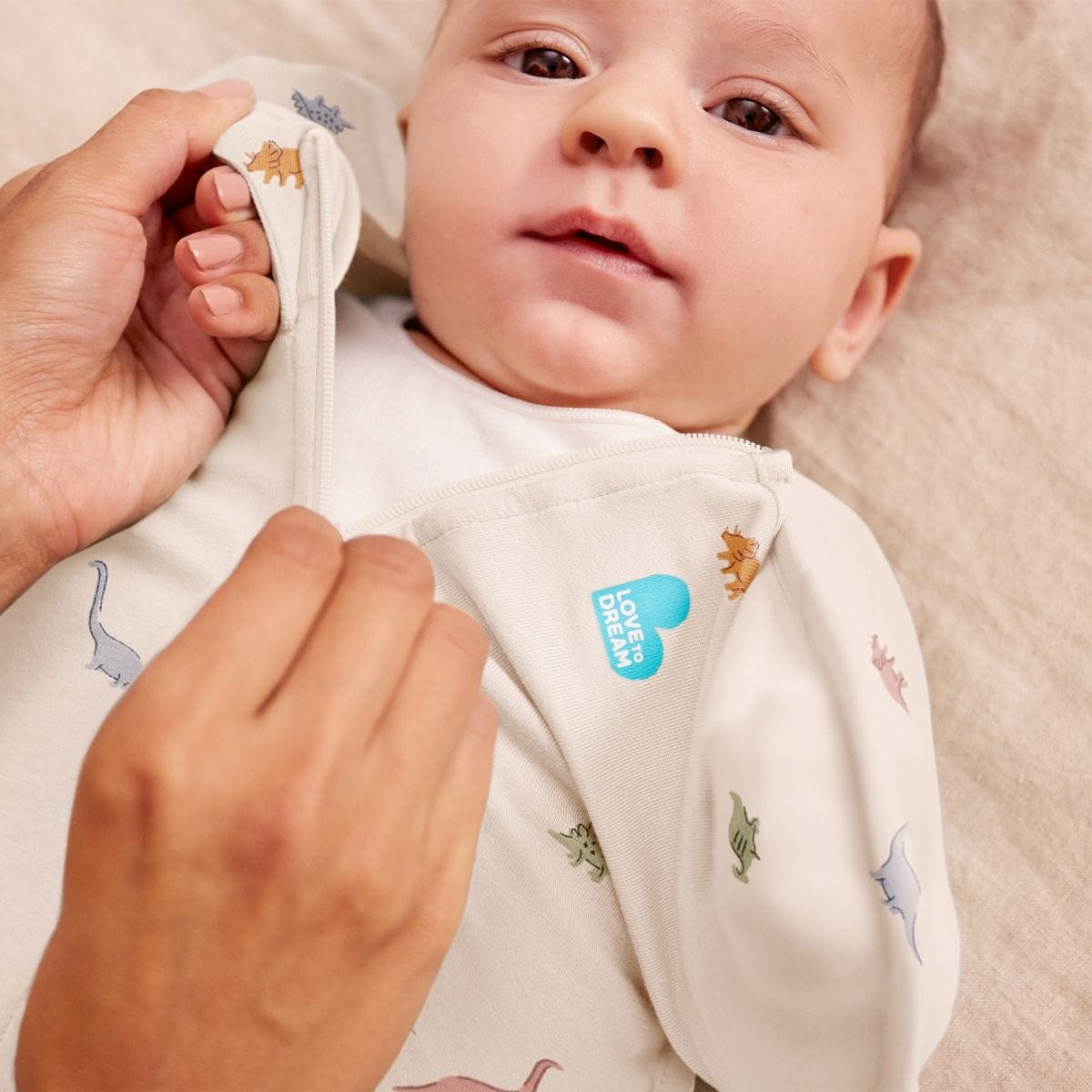 Love To Dream Unisex Sleepware Swaddle Up Original 1.0 Tog - Dino Snore