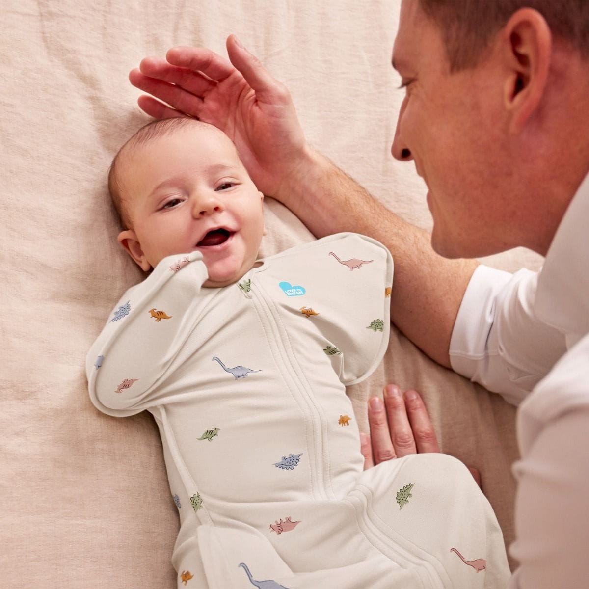 Love To Dream Unisex Sleepware Swaddle Up Original 1.0 Tog - Dino Snore