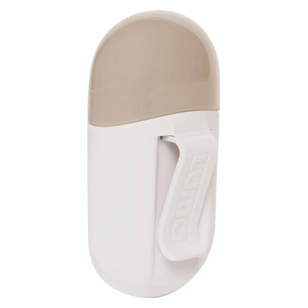 Baby manicure set by LUMA in white with nail clippers, scissors, and files for gentle baby nail care.