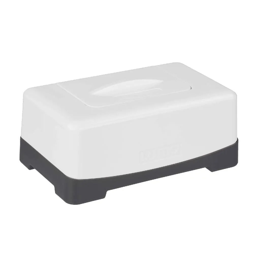 LUMA Easy Wipe Box in Snow White, baby care wipe dispenser with a sleek white design, on a clean surface.