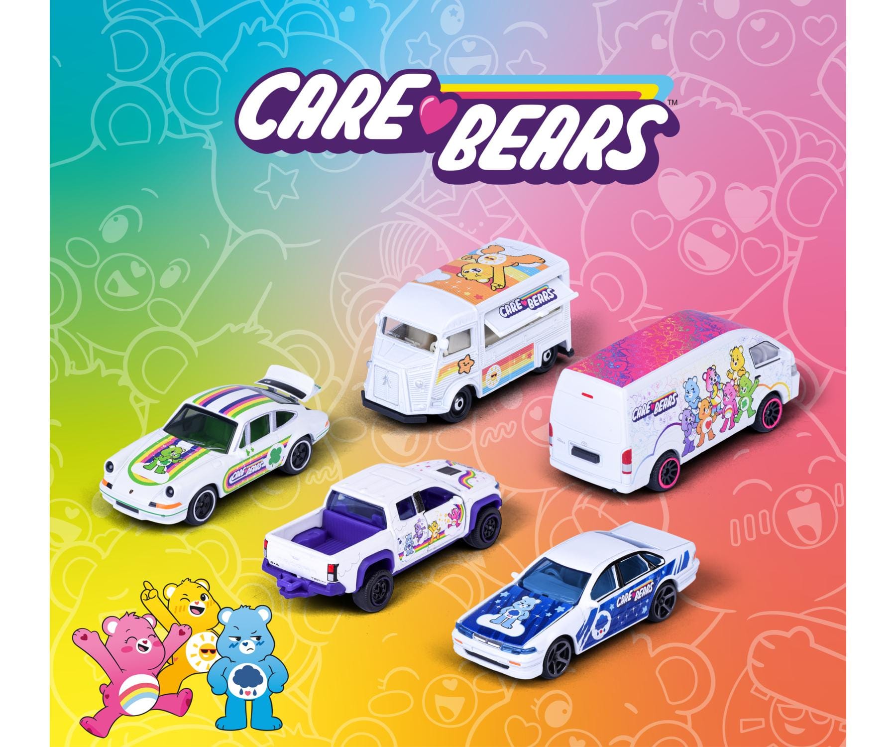 Majorette Toys Care Bear Cars 5 Piece Gift Pack