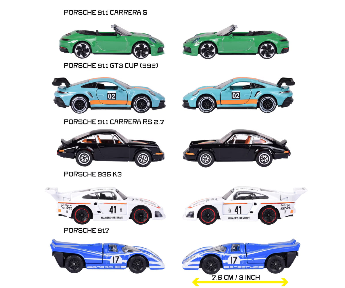 Majorette Toys Porsche 5 Piece Gift Pack