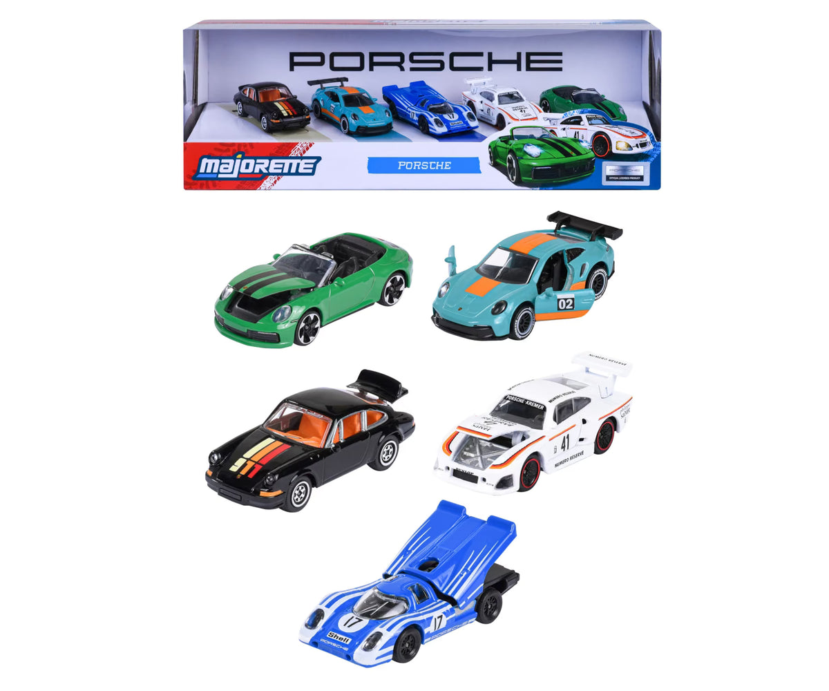Majorette Toys Porsche 5 Piece Gift Pack