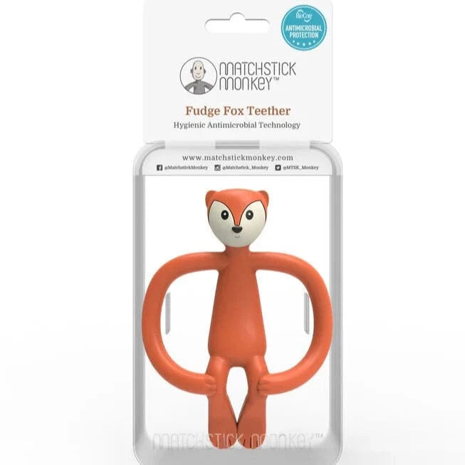 Matchstick Monkey Baby Care Animal Teether - Fox Anti Microbial