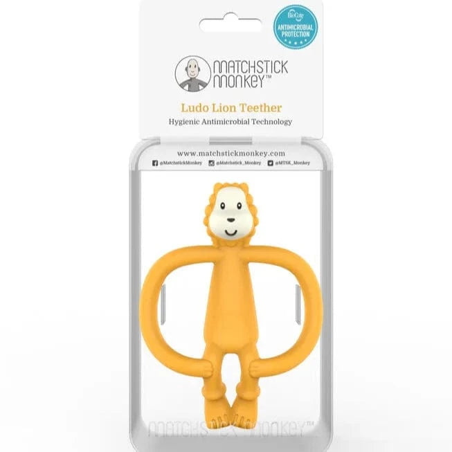 Matchstick Monkey Baby Care Animal Teether - Lion Anti Microbial