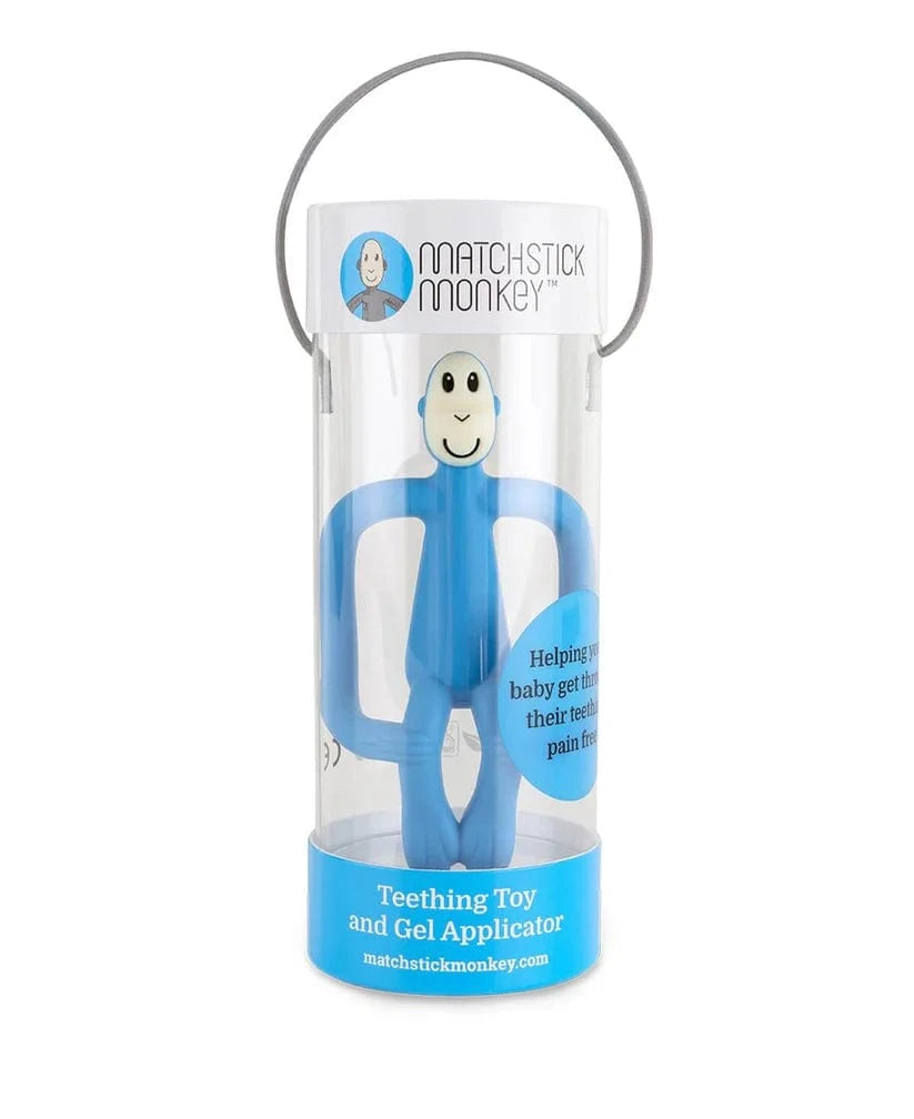 Matchstick Monkey Baby Care Teething Toy and Gel Applicator - Baby Blue