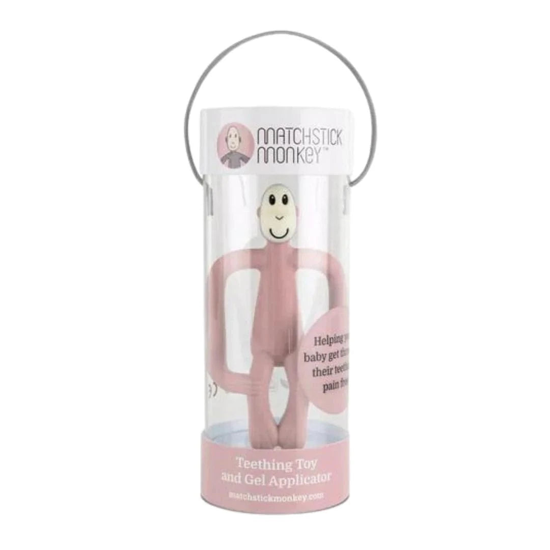 Matchstick Monkey Baby Care Teething Toy and Gel Applicator - Dusty Pink