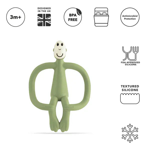 Matchstick Monkey Baby Care Teething Toy and Gel Applicator - Olive