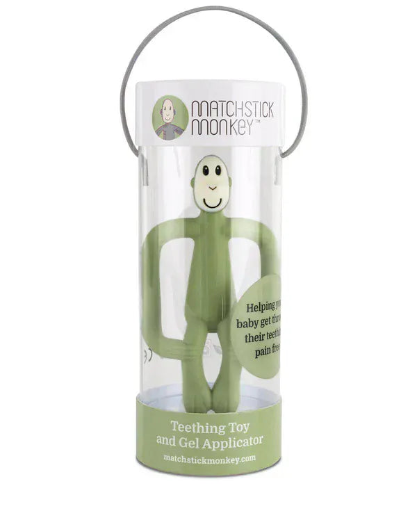 Matchstick Monkey Baby Care Teething Toy and Gel Applicator - Olive